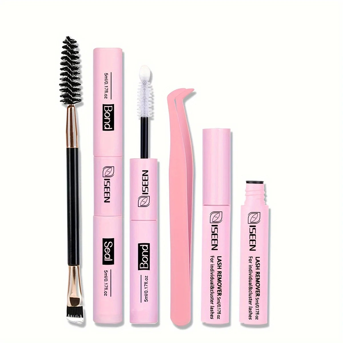 5PCS ISEEN Lash Bond and Seal 10ml for Lash Clusters DIY at home Tool Kit