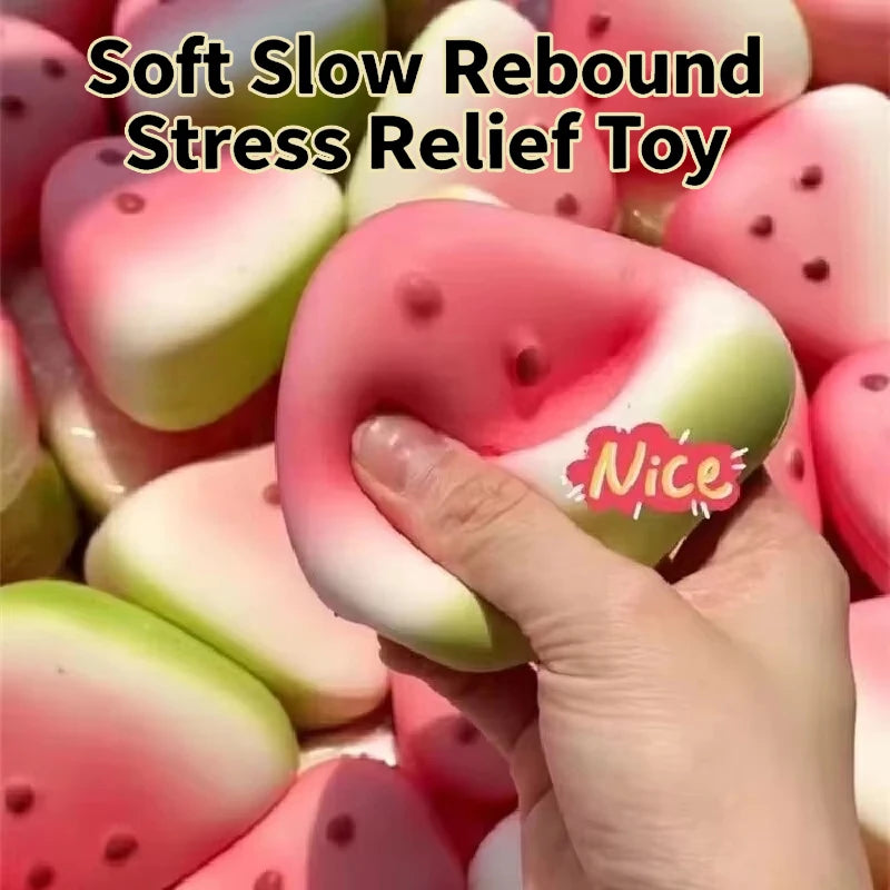 Squishy Watermelon Fidget Toy Anti-Stress Slow Rising Fruit Pinch Squeeze Stress Reliever Funny Pressure Reducer Prop