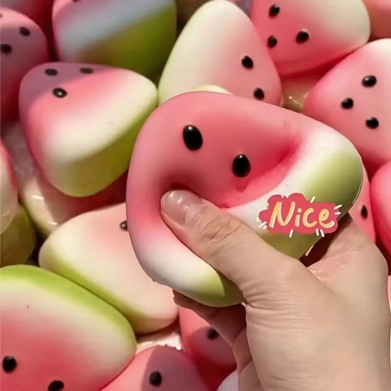 Squishy Watermelon Fidget Toy Anti-Stress Slow Rising Fruit Pinch Squeeze Stress Reliever Funny Pressure Reducer Prop