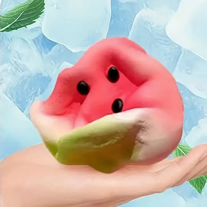 Squishy Watermelon Fidget Toy Anti-Stress Slow Rising Fruit Pinch Squeeze Stress Reliever Funny Pressure Reducer Prop
