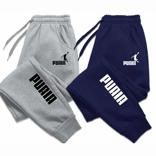 PUAIA Print Men's Pants Autumn/Winter Streetwear Pants