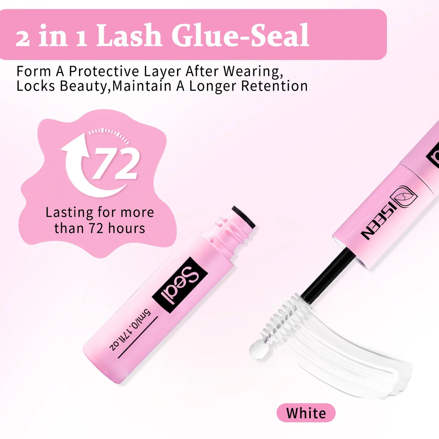 5PCS ISEEN Lash Bond and Seal 10ml for Lash Clusters DIY at home Tool Kit