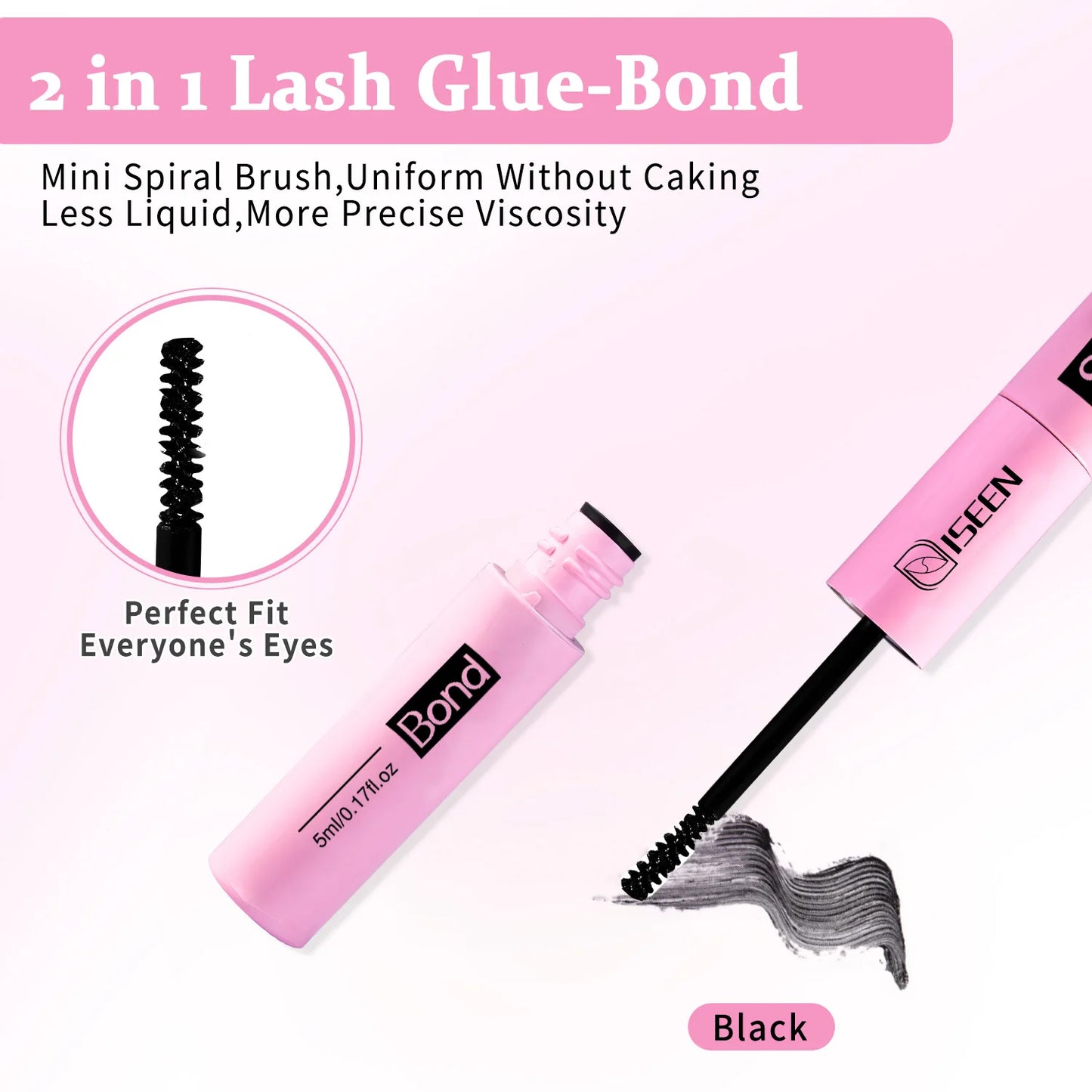 5PCS ISEEN Lash Bond and Seal 10ml for Lash Clusters DIY at home Tool Kit